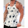 thumbnail image 4 of Haitryli Mens Sleeveless Training Tank Tops Muscle Bodybuilding Tee Shirts Knitted Sport Gym Vest White&Black M, 4 of 7