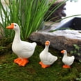 thumbnail image 6 of Realistic White Goose Family Figurines, Resin Garden Statues for Patio, Lawn, Yard and Pond Decor, Set of 3, 6 of 9