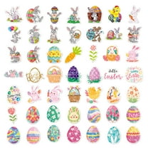 piaybook 2024 Easter Stickers 50Pcs 100Pcs Happy Easter Day Stickers Bunny Rabbits Eggs Waterproof Stickers For Laptop Water Bottle Phone Skateboard Stickers For Adults Boys Girls Kids