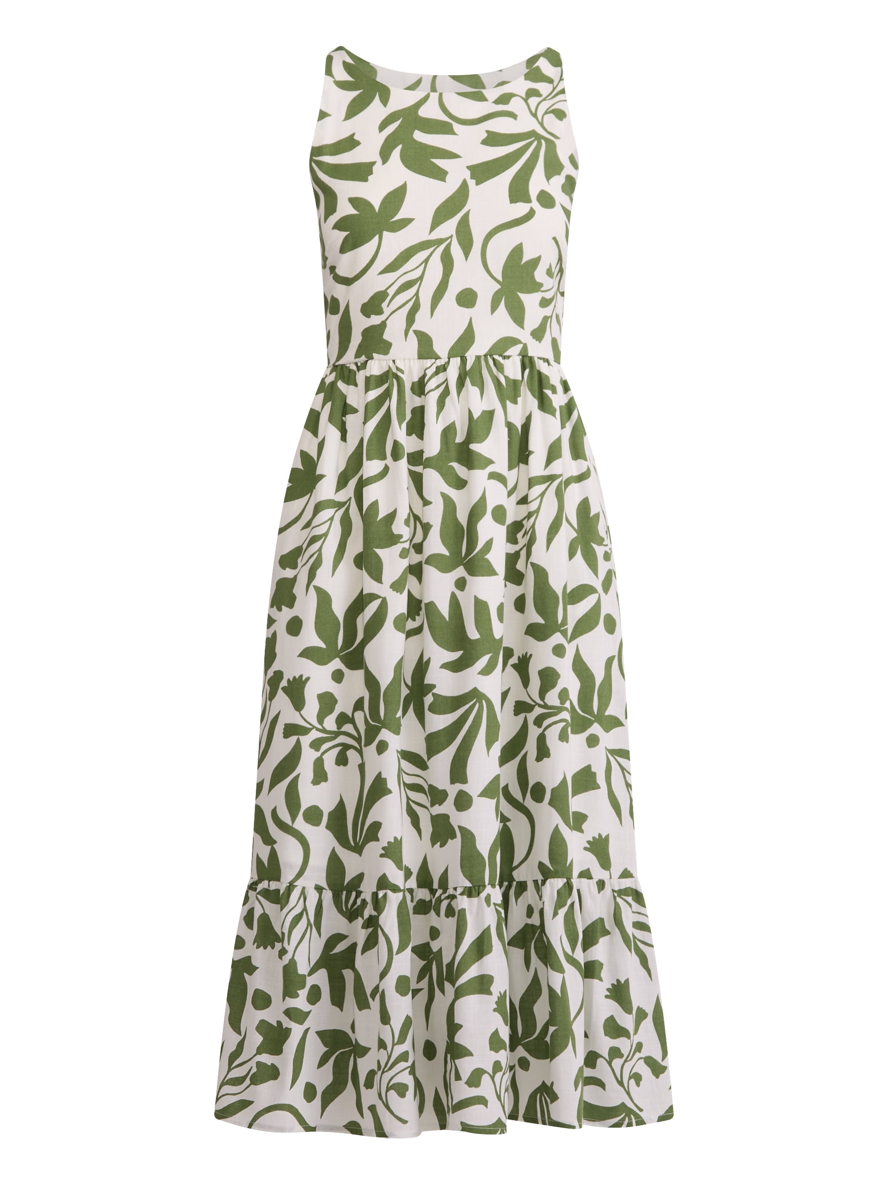 Time and Tru Women's Tie Back Maxi Dress, Sizes XS-XXXL