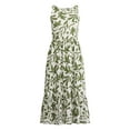 thumbnail image 4 of Time and Tru Women's Tie Back Maxi Dress, Sizes XS-XXXL, 4 of 4