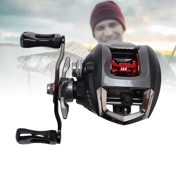 Carrete De Pesca, De Frenado Magnético Carrete Baitcaster Relación De Engranaje De Alta Velocidad 6.3:1 Para Agua Dulce