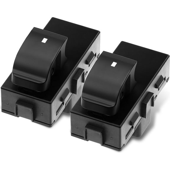A-Premium 2PCS Power Window Switch Rear Left or Right Compatible with GMC Sierra Yukon Chevy Silverado Tahoe Cadillac Escalade Buick Replaces# 22895545 15888174
