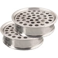 thumbnail image 1 of Mayur Export Ensemble de 2 Plateaux de Communion en Acier Inoxydable 12,2 Pouces - Contient 40 - (Miroir), 1 of 2