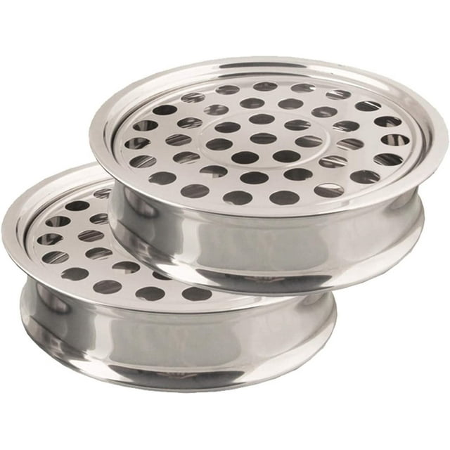 Mayur Export Ensemble de 2 Plateaux de Communion en Acier Inoxydable 12,2 Pouces - Contient 40 - (Miroir)