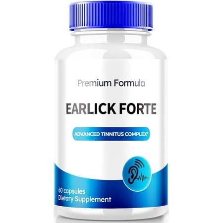 Earlick Capsules, Official Ear Health Formula, All-Natural Supplement to Promote Inner Ear Health, Premium Tinnitus Support, Ear Lick Reviews (60 Capsules)