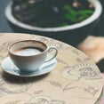 thumbnail image 3 of Ambesonne Floral Design Fitted Round Tablecloth, Vintage Cottagecore, 40"- 44" Diameter, Champagne Purpleblue, 3 of 5