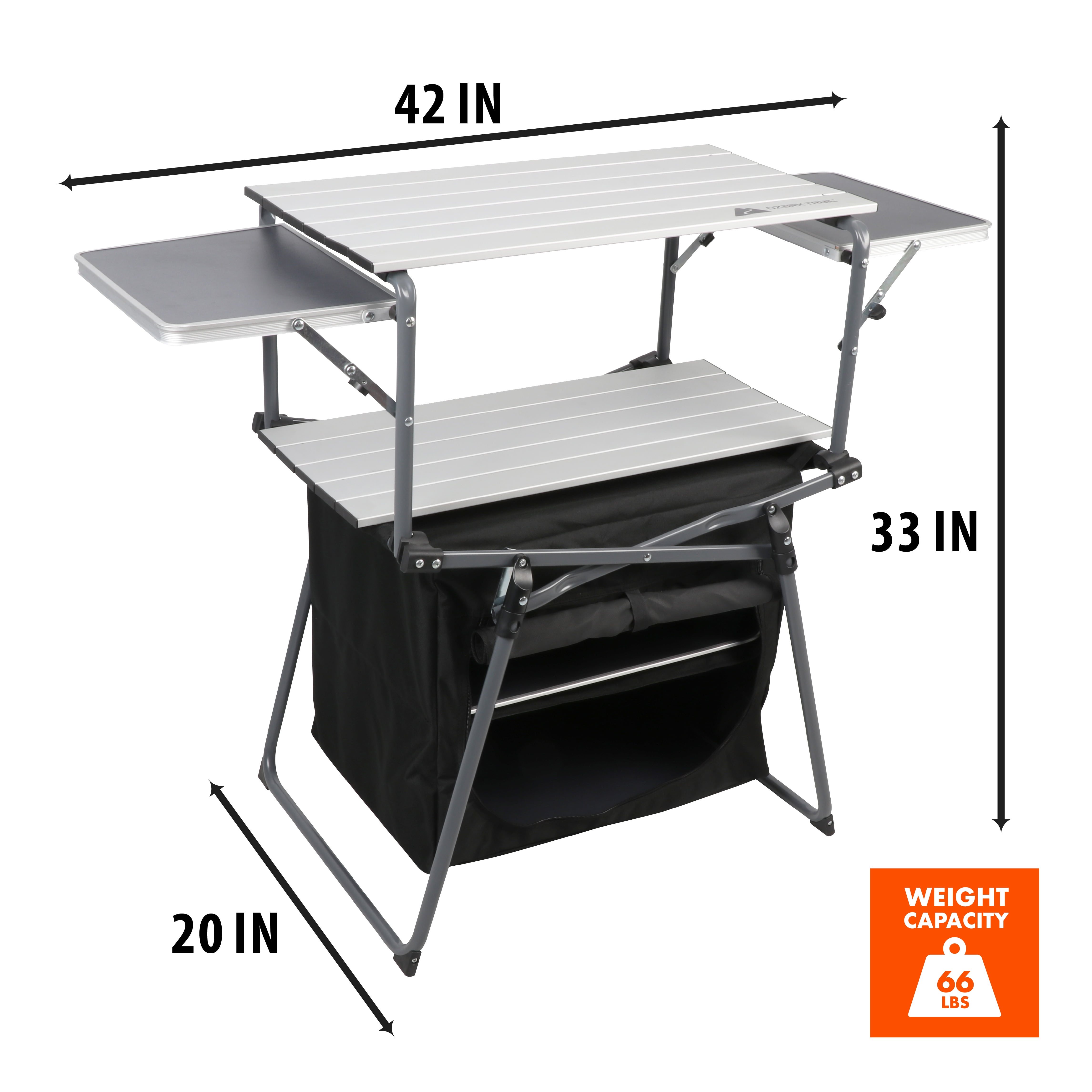 Ozark Trail Camping Kitchen Table, Silver - Walmart.com