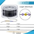 thumbnail image 2 of 131 Yards Black Elastic Cord 0.6mm Flat Elastic Beading Thread Stretchy String Stretchy Bracelet String Elastic Thread with Organizing Case for Necklace Craft Making DIY Black, 2 of 9
