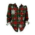 thumbnail image 4 of MESSUEN Christmas Shirts for Women Christmas Party Outfits for Women Christmas Dresses for Women Womens Blouses Casual Fall Shirt Fall Shirts Women's Sweatshirt Wine S, 4 of 4