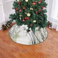 thumbnail image 2 of FMSHPON Watercolor Painting of Bamboo Xmas Christmas Tree Skirt Stand Mat for Holiday Party Decoration Indoor Outdoor 36 inches, 2 of 3