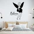 thumbnail image 2 of Tinkerbell Quote Believe Tinkerbell Little Fairy Pixie Dust Tinkerbell Disney Movie Character Tinkerbell Vinyl Wall Art Sticker DecorationFor Home Kids Baby Girls Childrens Room Size (20x20 inch), 2 of 3