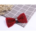 thumbnail image 2 of Rhinestone Bow Ties for Men Pre Tied Sequin Diamond Bowties with Adjustable Length - Party Banquet Wedding Bow Tie, 2 of 2