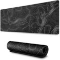 thumbnail image 1 of Topographic Map Lines XL Gaming Mouse Pad Large Waterproof Mouse Mat, 31.5x11.8 Inch, NonSlip Rubber Base, Geographic Background for Office Laptop Computer, Men Women, 1 of 6
