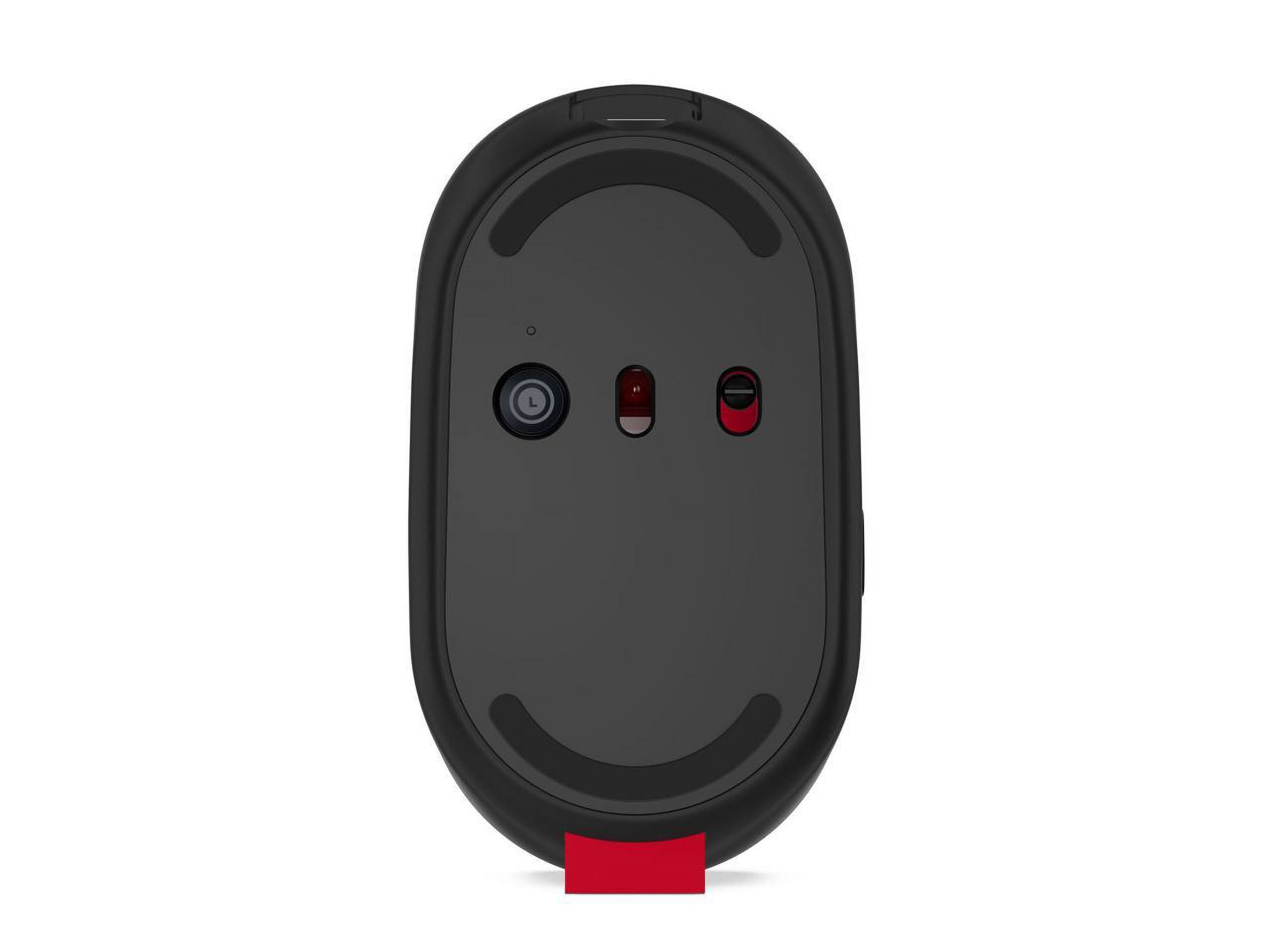 Lenovo Go Wireless Multi-Device Mouse - Wireless Connectivity - USB-C Nano Receiver - Bluetooth 5.0/2.4 GHz Radio Frequency - Blue optical sensor with adjustable DPI - Up to 3-months Battery Life