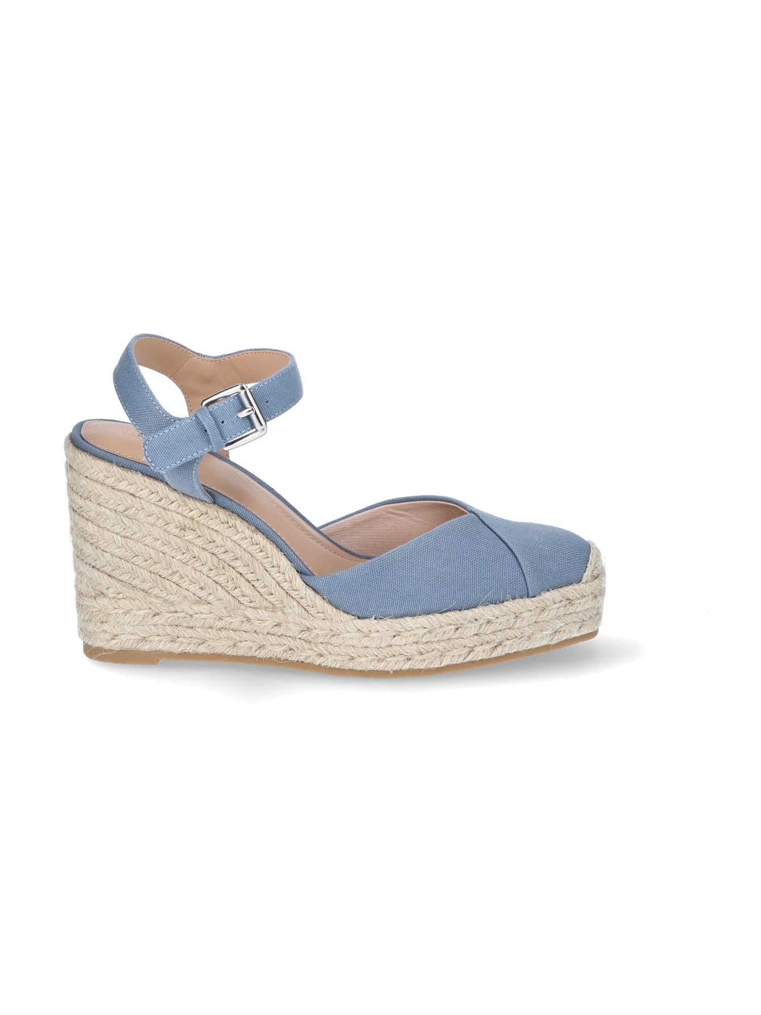 Time and Tru Women's Square Toe Espadrille Wedge Sandals