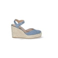 thumbnail image 2 of Time and Tru Women's Square Toe Espadrille Wedge Sandals, 2 of 5