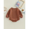 thumbnail image 4 of Bagilaanoe Newborn Baby Girl Boy Oversized Romper Sweatshirt Long Sleeve Bodysuit Letter Print Pullover 3M 6M 12M 18M Infant Casual Tee Tops, 4 of 8