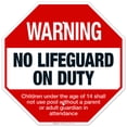 thumbnail image 1 of No Lifeguard On Duty Sign,, 1 of 8
