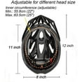 thumbnail image 3 of Adult Mens Bike Helmet Scooter Helmets for Men Women Casco Para Bicicleta Black+Red, 3 of 9