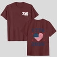 thumbnail image 5 of CAICJ98 250 Years America Anniversary Shirt Womens 250th Independence Day Freedom Shirt USA Flag Star and Stripes T-Shirts for Women (Wine,XXXL), 5 of 9