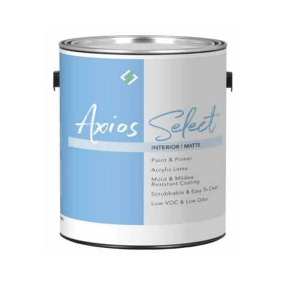 True Value 140808 Axios Select Gallon Latex Flat Finish, Pure White Pastel Base