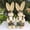 35cm Military Rabbit/pair, variant on 【A pair of 35cm straw rabbits】Handmade crafts, pastoral style ornaments, vintage forest-themed home and shop decoration