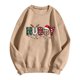 thumbnail image 3 of MHFRRA Sudadera Holgada de Manga Larga con Cuello Redondo y Estampado Informal para Hombre y Mujer Caqui, 3 of 3