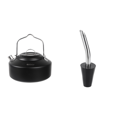thumbnail image 4 of Mini hervidor de agua para acampar, tetera portátil de 1L, utensilios de cocina para mochilero y senderismo (negro), 4 of 9
