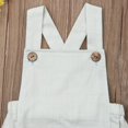 thumbnail image 3 of Infant Baby Girl Boy Cotton Romper Sleeveless Sling Solid Color Jumpsuit, 3 of 6