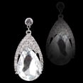 thumbnail image 5 of Pendientes de de dama de piedras en apariencia de triángulo Pendientes colgantes de gota de lágrima de de Blanco jinwen Pendientes vintage, 5 of 5