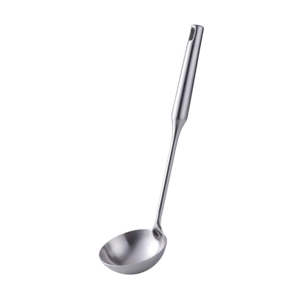 Louche à Soupe, BuyGo Casserole en Acier Inoxydable Ustensiles de Cuisine Cuillère à Soupe avec Vernis Mat, Résistant à la Chaleur et Lavable au Lave-Vaisselle