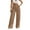 Khaki, variant on Womens Dress Pants Straight Leg Solid Color Comfortable Soft Stretch Summer Loose Work formal Trousers