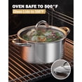 thumbnail image 6 of Cook N Home Pasta Pot with Strainer Lid 8-Quart, Stainless Steel Pasta Cooker Steamer Multipots, 4-Piece, 6 of 7