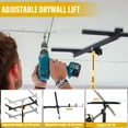 thumbnail image 4 of CASEMIOL Drywall Lift 11FT, Drywall Jack Lift for Ceiling, 360° Adjustable Drywall Panel Hoist, 150LBS Heavy Duty Drywall Lifter, Foldable Sheetrock Lift, Drywall Lift for Home Improvement, Yellow, 4 of 7