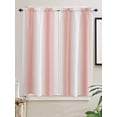 Bedroom Curtains 63 Inches length, Coral Red White Window Treatment ...