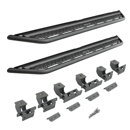 Go Rhino D64029T Dominator Xtreme D6 Side Steps with Rocker Panel Mounting Brackets Kit For Ford 21-24 Bronco Sport (Sport Utility)