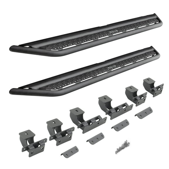 Go Rhino D64029T Dominator Xtreme D6 Side Steps with Rocker Panel Mounting Brackets Kit For Ford 21-24 Bronco Sport (Sport Utility)