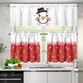 thumbnail image 3 of Christmas Snowflake Kitchen Curtains and Valances Set Tier Curtains Bathroom Farmhouse 3 Piece Kitchen Curtain Set Easy Install Decortaive Window Valances, 3 of 6