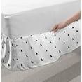 thumbnail image 2 of Sea Animals Bed Skirt, Pattern of Shark Fins Speedy Fish Hunting Minimalistic Design Artwork Print, Elastic Bedskirt Dust Ruffle Wrap Around for Bedding Decor, 4 Sizes, Black White, by Ambesonne, 2 of 2