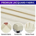 thumbnail image 3 of Stretch Chair Covers for Dining Room Set of 2, Removable Washable Dining Room Chair Covers, Dining Chair Slipcovers Seat Protector, Great Home Decor and Banquet Upholstery (Ivory, 2 Pack), 3 of 7