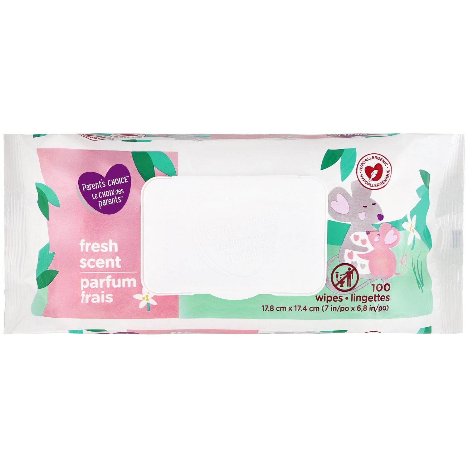 Parent's Choice Fresh Scent Wipes, 100 Wipes