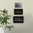 thumbnail image 3 of Signs ByLITA Classic Framed Judge's Chamber Door or Wall Sign Durable ABS Plastic | Laser Engraved | Easy Installation | Courtroom Sign (Black /Gold) - Small, 3 of 9