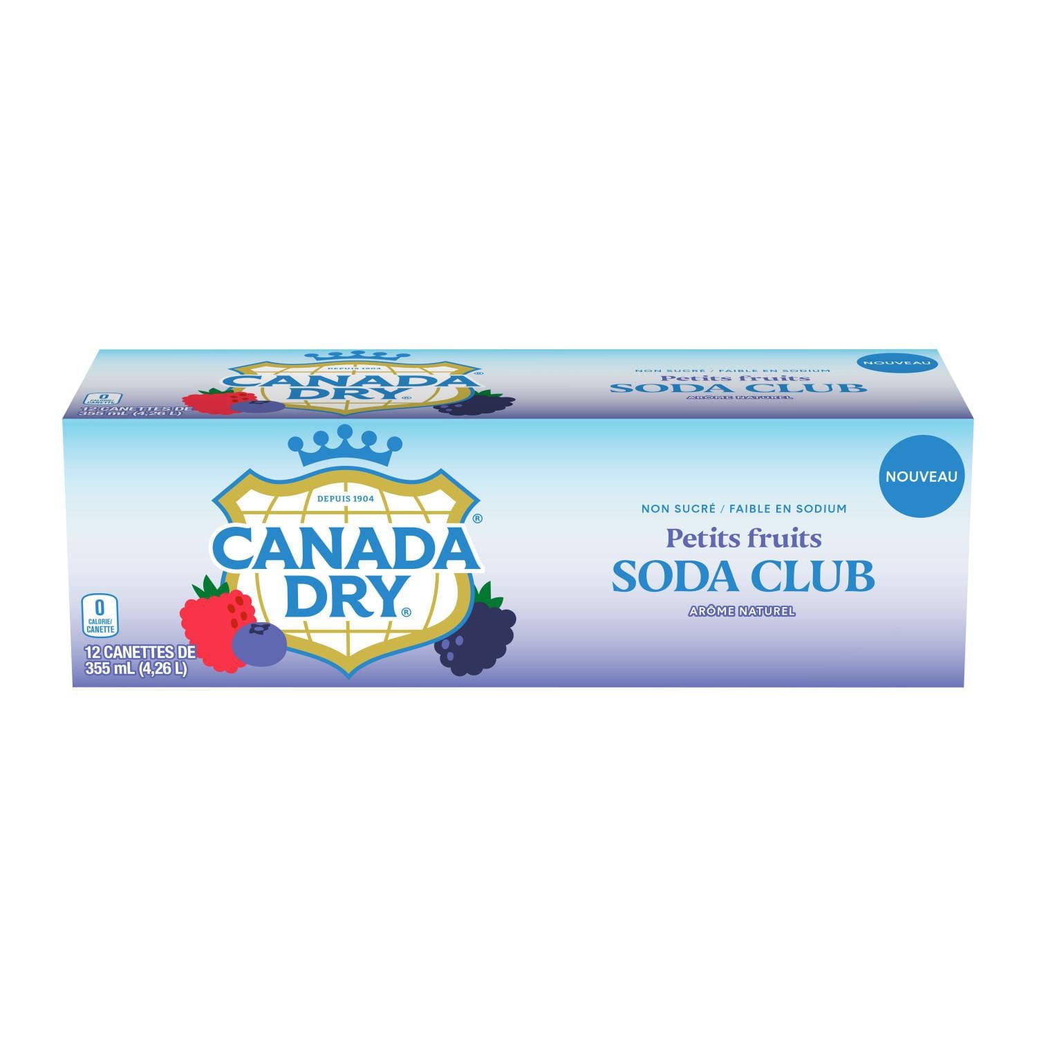 Le Soda Club Aux Petits Fruits CD Fridge Pack Canettes,355 mL, 12 Pack