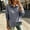 Dark Gray, variant on Dxzfnsa Button Down Shirts for Women Cotton Linen Solid Color Shirts Long Sleeve Dress Shirts Lapel Collar Blouses Work Casual Tunic Tops