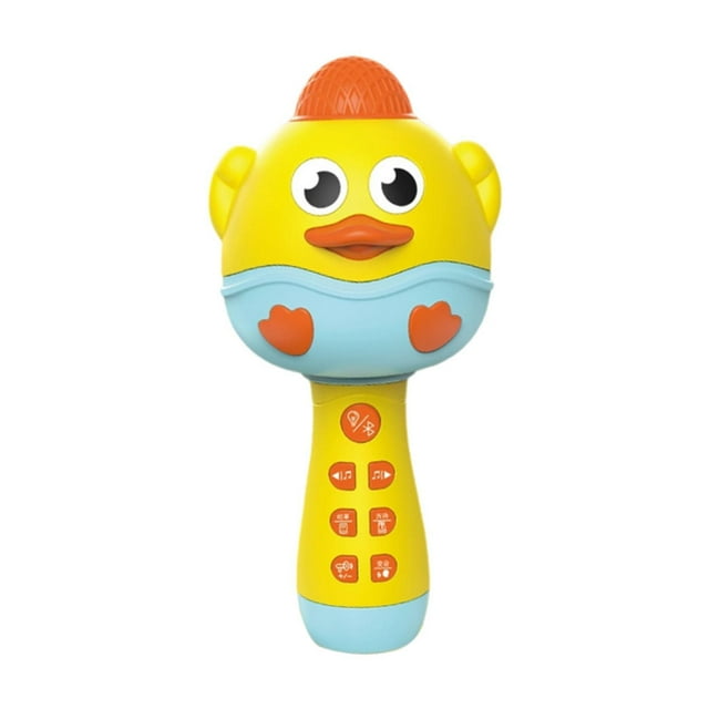 Micrófono de karaoke para niños, juguete musical para niños pequeños, máquina de karaoke, micrófono para para cenas, picnics, niños de 3 años o Amarillo