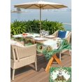thumbnail image 5 of Outdoor Tablecloth with Umbrella Hole for Patio/Picnic/Party/Camping, Cute Zebra Forest Waterproof Table Cloth Rectangle Table Cover Washable, Green Trees Cone Leaves Mushroom (60"x 120"), 5 of 8