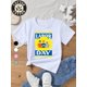 thumbnail image 1 of Children's T-Shirt Pure Cotton Labor Design with Workers Graphic Gift for Boys and Girls 3 Colors Available Perfect for School Events and Casual Wear, 1 of 6