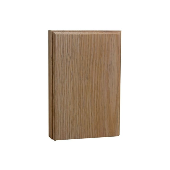 Plinth Block 1" x 4" Hardwood Base & Casing Block 6" Tall EWAP46, Red Oak
