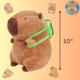 thumbnail image 2 of Mottoys Capybara Cute Plush - Peluches de animales de peluche de 8 pulgadas - Juguete para niños con mochila de tortuga - Almohada suave para decoración del hogar - Figuras abrazadas para niños y niña, 2 of 5